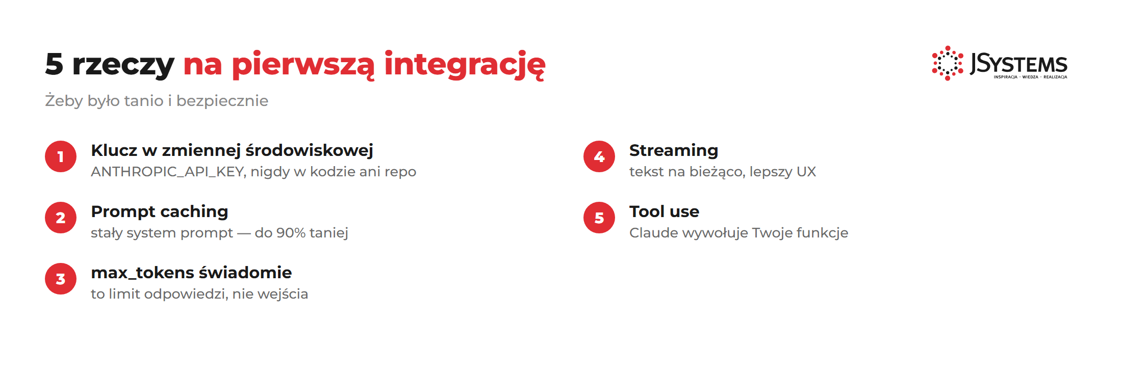 5 rzeczy na pierwszą integrację