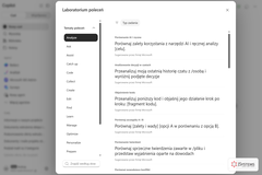 Zrzut z lekcji: Biblioteka gotowych promptów
